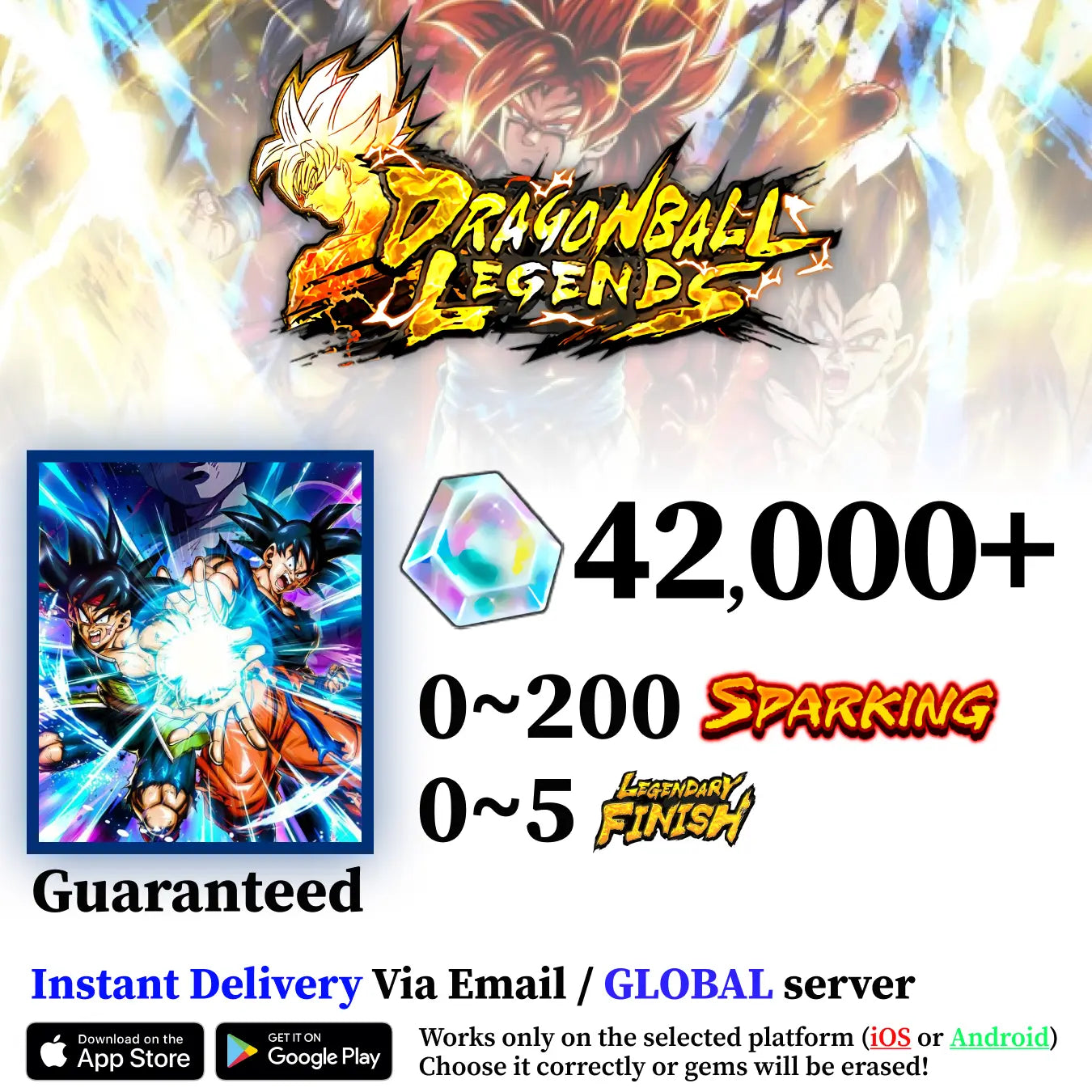 Dragon Ball Legends Goku & Bardock Starter Account [iOS/Android]