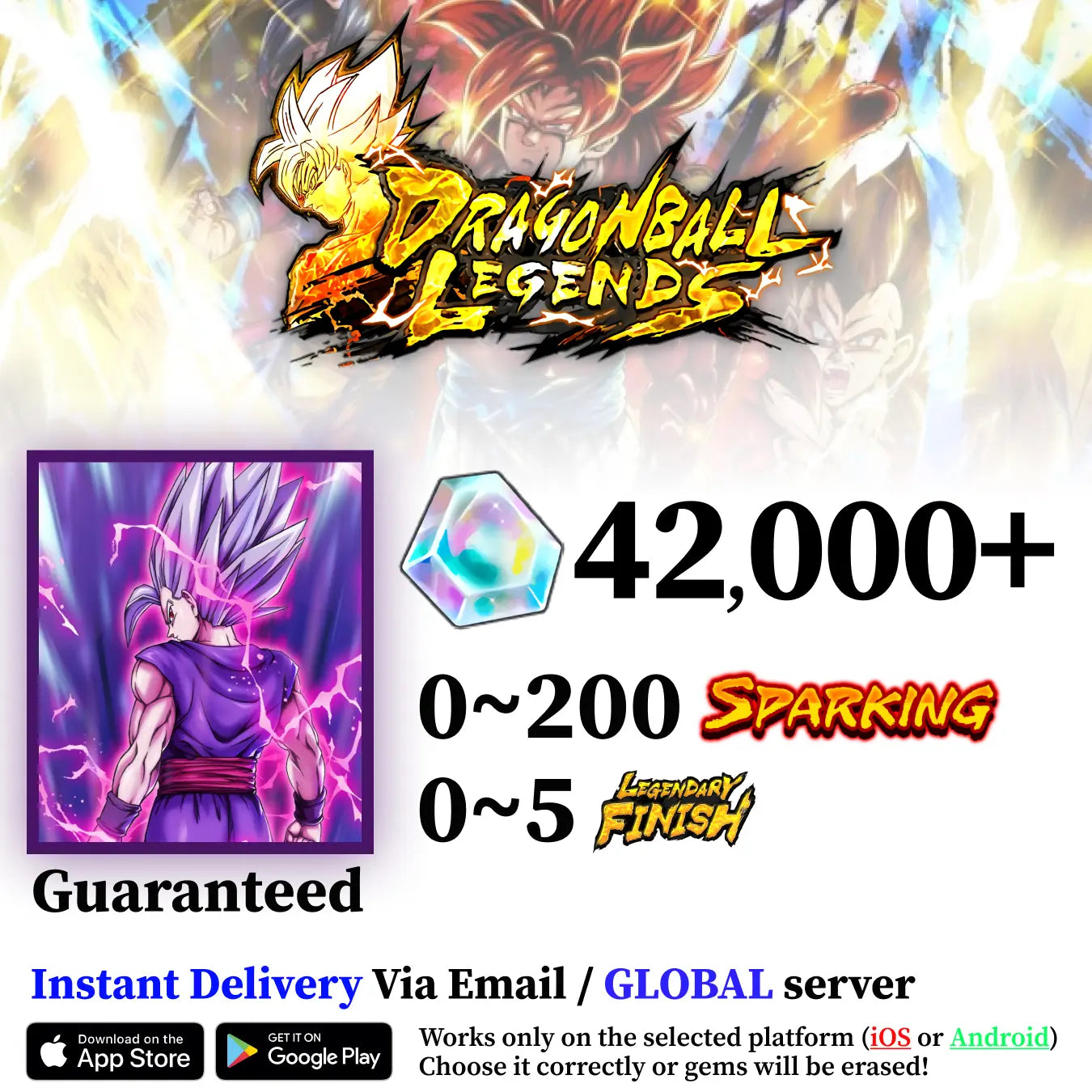 Dragon Ball Legends UL Son Gohan (Beast) Starter Account [iOS/Android]
