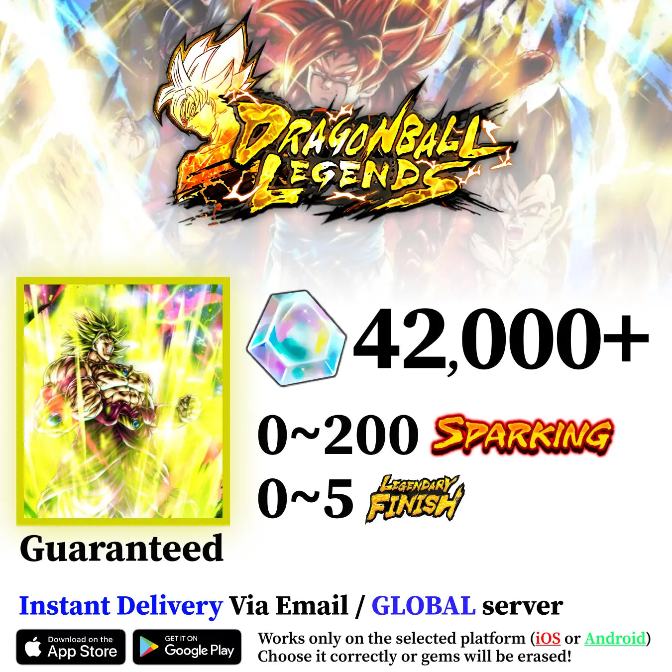 Dragon Ball Legends Legendary Super Saiyan Broly Starter Account [iOS/Android]