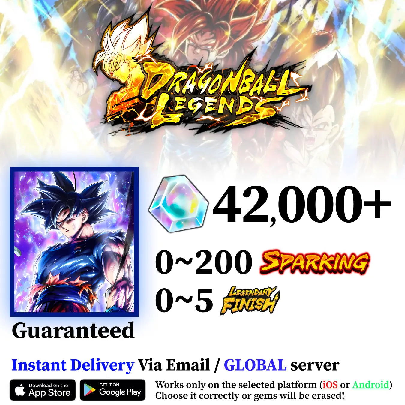 Dragon Ball Legends UL Ultra Instinct -Sign- Goku Starter Account [iOS/Android]