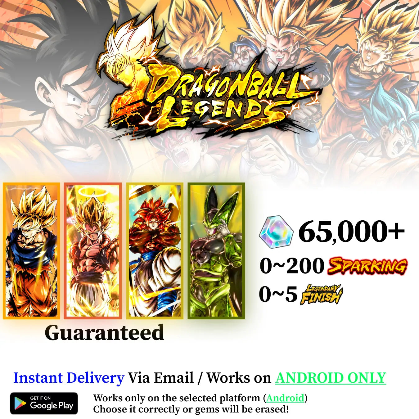 Dragon Ball Legends Triple UL Starter Account [Android]