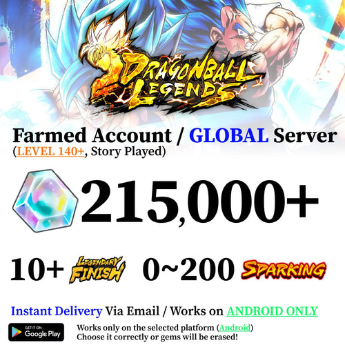 Dragon Ball Legends Farmed Account [Android]