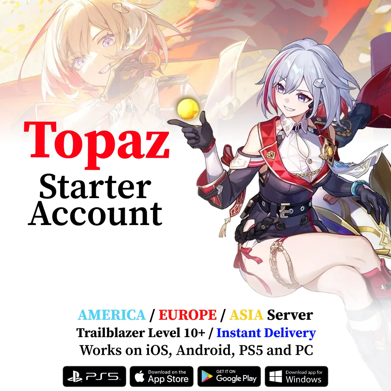 Topaz Honkai: Star Rail Reroll Starter Account